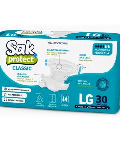Pañal SAK Protect Classic talle G (funda 4 paq. x30 un.)
