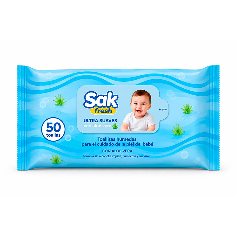 Toallitas Húm. SAK para bebé x50 un.