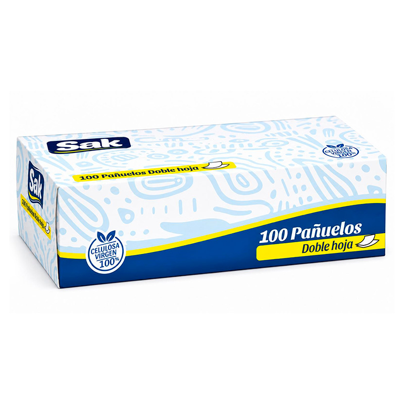 Pañuelo Sak x 100 Hoja Doble (caja x 48 uds)