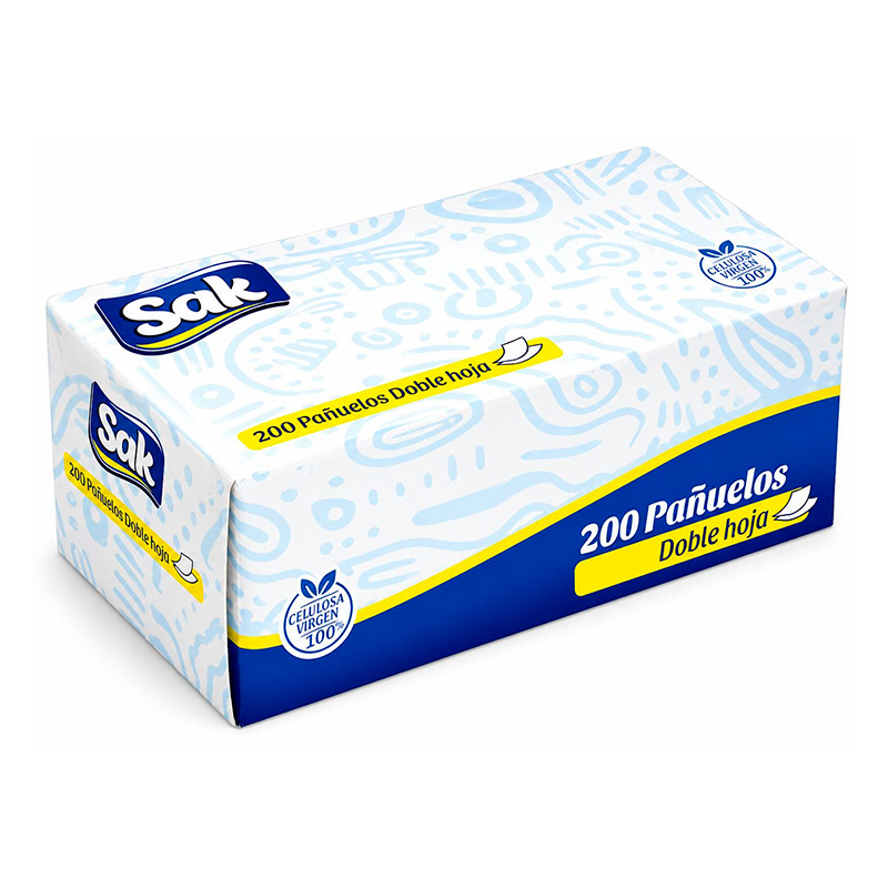 Pañuelo Sak x 200 Hoja Doble (caja x 48 uds.)
