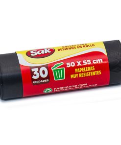 Bolsas res. (RESISTENTE) rollo 50x55 x30 un.(caja x60 roll)