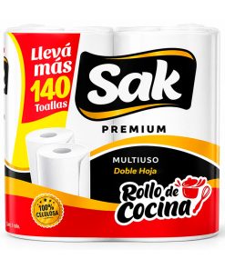 Rollo Cocina SAK 140 Toallas Doble Hoja (funda x12)