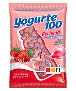 Caramelo Masticable Original Yogurte Morango Dori 600 grs