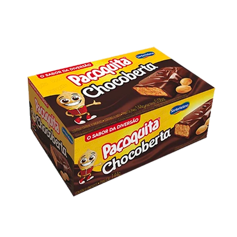 Bloquecito de mani Pacoquita c/chocolate X 8 U 144 G