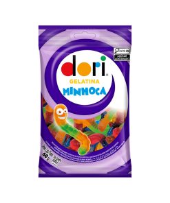 Gelatinas Minhocas Brillosas Dori 60 g